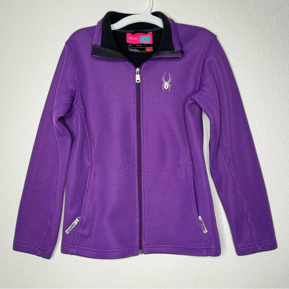 Spyder Purple Full-Zip Fleece Soft Warm Girl’s Jacket Large